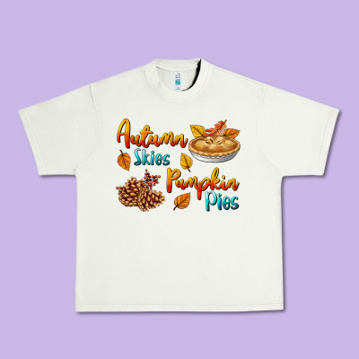 Autumn Skies Pumpkin Pies Urban Heavy Tee Designed By Bundleandbundleshop
