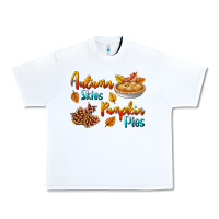 White Autumn Skies Pumpkin Pies Urban Heavy Tee - BundleAndBundleShop
