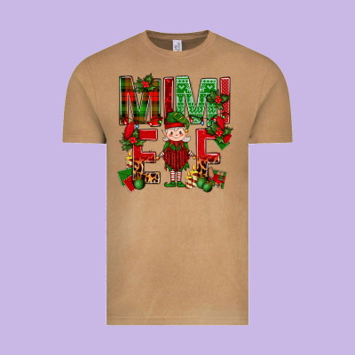 Mimi Elf With Knitting Christmas Vintage Tee Designed By Bundleandbundleshop