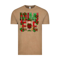 Vintage Coffee Mimi Elf with Knitting Christmas Vintage Tee - BundleAndBundleShop