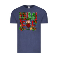 Vintage Denim Mimi Elf with Knitting Christmas Vintage Tee - BundleAndBundleShop