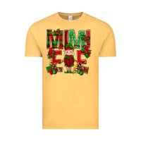 Vintage Mustard Mimi Elf with Knitting Christmas Vintage Tee - BundleAndBundleShop