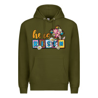 Army Green Easter Day He is risen Premium Hoodie - OliviaCreatesArt
