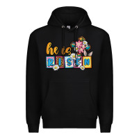 Black Easter Day He is risen Premium Hoodie - OliviaCreatesArt