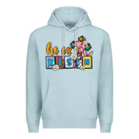 Blue Mist Easter Day He is risen Premium Hoodie - OliviaCreatesArt