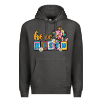 Charcoal Heather Easter Day He is risen Premium Hoodie - OliviaCreatesArt