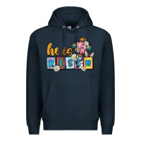 Navy Easter Day He is risen Premium Hoodie - OliviaCreatesArt