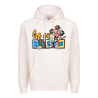 Pale Pink Easter Day He is risen Premium Hoodie - OliviaCreatesArt