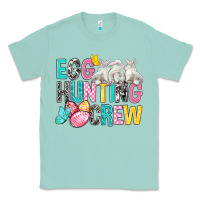 Seafoam Egg Hunting Crew Easter Classic Tee - BundleAndBundleShop