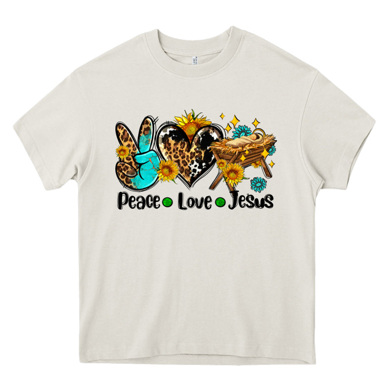 Peace Love Jesus Heavy Core Tee by AdoDesignShop | Teevron