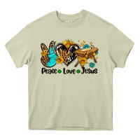 Mossy peace love jesus Heavy Core Tee - AdoDesignShop