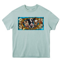 Arona western cow turquoise’s white flowers license plate template Heavy Core Tee - BarkalooDesign