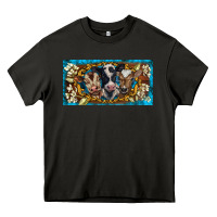 Asphalt western cow turquoise’s white flowers license plate template Heavy Core Tee - BarkalooDesign