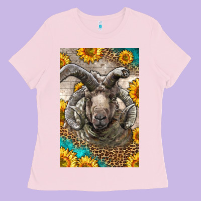 Western Navajo Churro Sheep Ladies Tee Designed By Lillyallendesigns