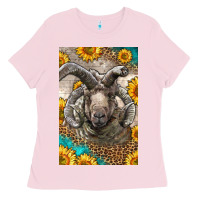 Bubblegum Pink Western Navajo Churro Sheep Ladies Tee - LillyAllenDesigns