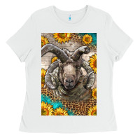 White Western Navajo Churro Sheep Ladies Tee - LillyAllenDesigns