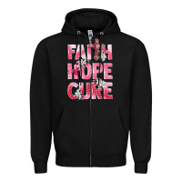 Black faith hope cure breast cancer Zipper Hoodie - CowGirlArtShop