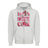 Faith Hope Cure Breast Cancer Zipper Hoodie | Teevron