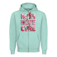 Seafoam faith hope cure breast cancer Zipper Hoodie - CowGirlArtShop