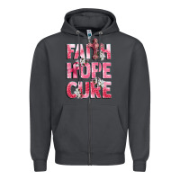 Smoke faith hope cure breast cancer Zipper Hoodie - CowGirlArtShop