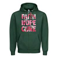 Sports Green faith hope cure breast cancer Zipper Hoodie - CowGirlArtShop