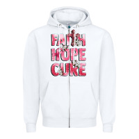 White faith hope cure breast cancer Zipper Hoodie - CowGirlArtShop