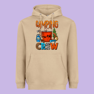 Camping Crew Camper Coffee Mug Heavyweight Hoodie Designed By Fadigitalartstudio