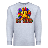 Heather Grey Be kind pride Premium Sweatshirt - FaDigitalArtStudio