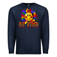 Navy Be kind pride Premium Sweatshirt - FaDigitalArtStudio
