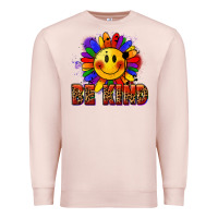 Pale Pink Be kind pride Premium Sweatshirt - FaDigitalArtStudio