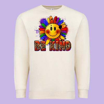 Be Kind Pride Premium Sweatshirt Designed By Fadigitalartstudio