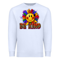 White Be kind pride Premium Sweatshirt - FaDigitalArtStudio