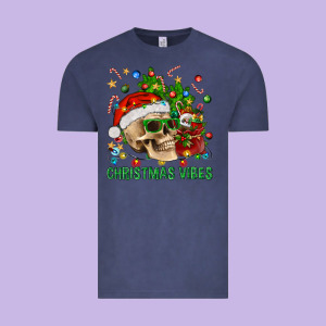 Christmas Vibes Vintage Tee Designed By Bundleandbundleshop
