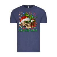 Vintage Denim Christmas Vibes Vintage Tee - BundleAndBundleShop