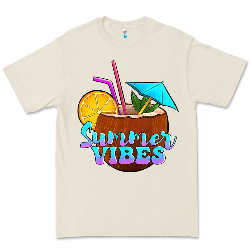 Summer Vibes Coconut Drink Premium Tee by Jasminsmagicworld | Teevron