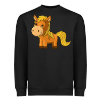 Black cute horse Heavyweight Sweatshirt - texasbilliewilder