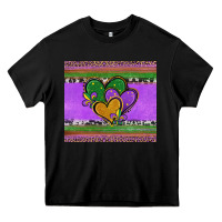 Black mardi gras hearts and fleur de lis Heavy Core Tee - Jasminsmagicworld