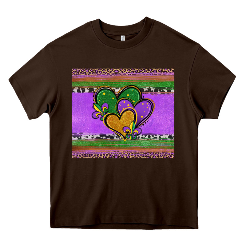Mardi Gras Hearts And Fleur De Lis Heavy Core Tee by Jasminsmagicworld | Teevron