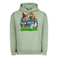 Pigment Oil Green easter Urban Hoodie - CowhideDigitalArt