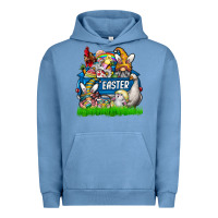 Pigment Pebble Blue easter Urban Hoodie - CowhideDigitalArt
