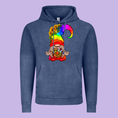 Lgbtq+ Pride Gnome With Donut Vintage Hoodie Designed By Bundleandbundleshop