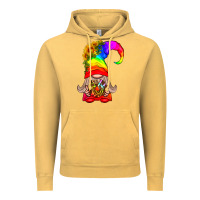 Vintage Mustard LGBTQ+ Pride Gnome With Donut Vintage Hoodie - BundleAndBundleShop