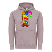 Vintage Zinc LGBTQ+ Pride Gnome With Donut Vintage Hoodie - BundleAndBundleShop