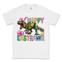 White Happy Eastrawr Easter Classic Tee - BundleAndBundleShop
