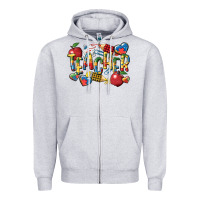 Heather Grey autism teacher Zipper Hoodie - CowGirlArtShop