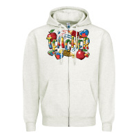 Oatmeal Heather autism teacher Zipper Hoodie - CowGirlArtShop