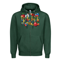 Sports Green autism teacher Zipper Hoodie - CowGirlArtShop