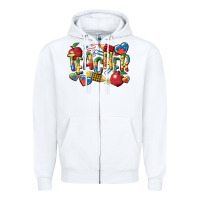 White autism teacher Zipper Hoodie - CowGirlArtShop