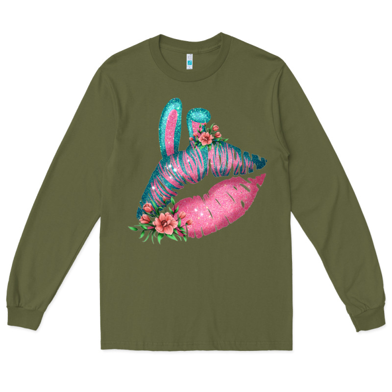 Eared Turquoise Pink Easter Lips Long Sleeve Tee by Bettercallsaul | Teevron