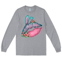 Heather Grey Eared Turquoise Pink Easter Lips Long Sleeve Tee - Bettercallsaul